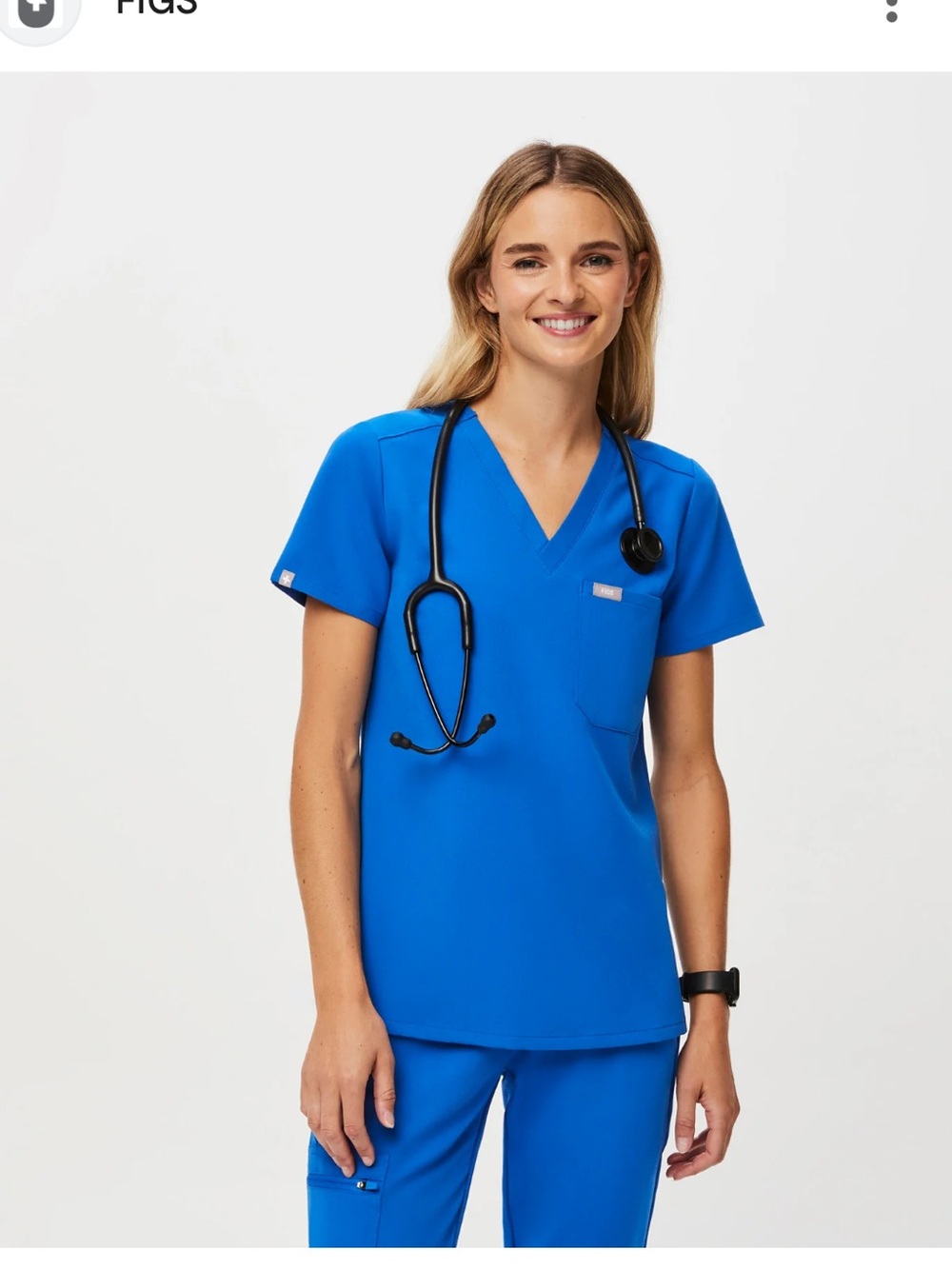 Figs Catarina Scrub Top™ Women’s Royal Blue Large